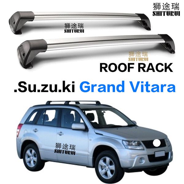 

2 pcs for suzuki grand vitara 5 door suv 2007-2013 roof rack roof bar car special aluminum alloy belt lock led shooting