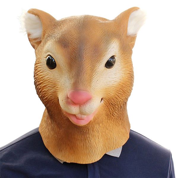 

creepy squirrel head face animal costume latex animal halloween fun party prop carnival mask