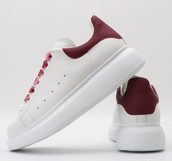 

luxury designer casual shoes classic white stitching casual men and women shoes couples platform shoes with box big, Black