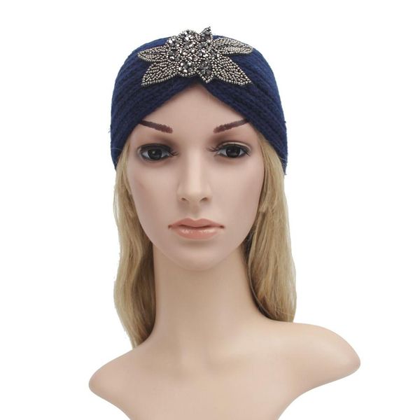

twisted wide handmade 2019 new women knitting headband hair accessories retro bow tie hairband girls elastic, Brown
