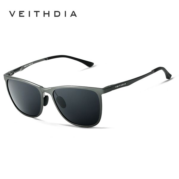 

veithdia original box aluminum magnesium brand designer men's sunglasses polarized lens vintage sun glasses for men gafas vt6623 y20042, White;black