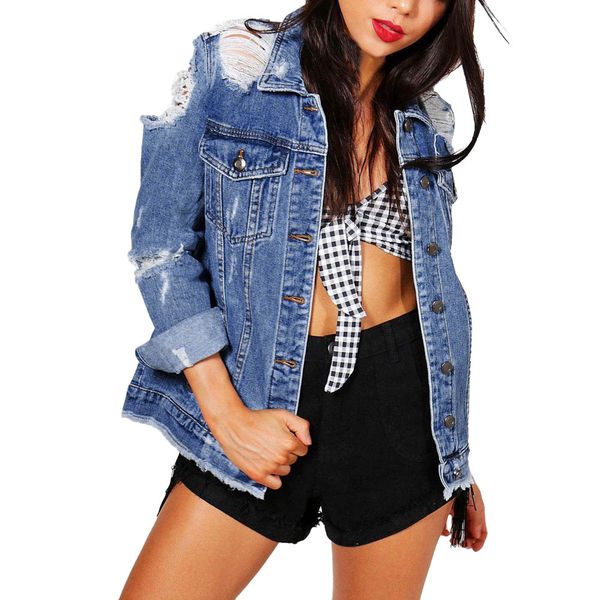 

sagace женская мода джинсовая куртка моды с длинными рукавами женщин куртки пальто короткие джинсовые куртки женщины пальто и куртки зима, Black;brown