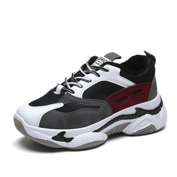 

massage chunky sneakers height increasing women shoes lace-up mesh buty sportowe damskie breathable zapatillas mujer deportiva