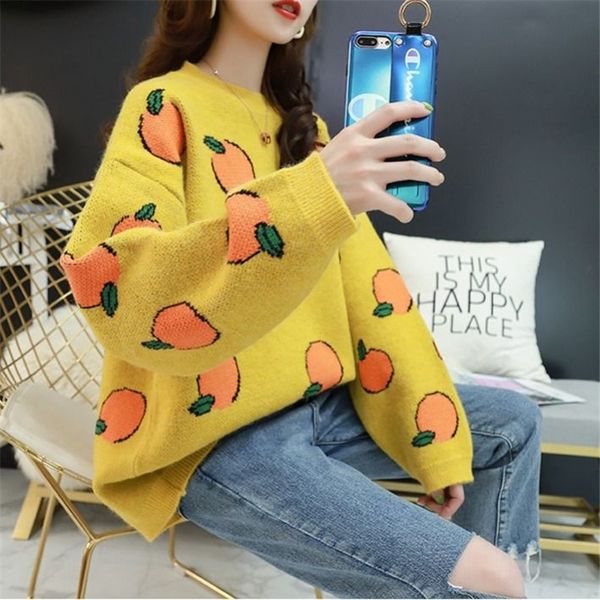 

women sweaters kinted pullovers autumn winter long sleeve casual warm sweater knitted warm loose sweater female jumper ladies, White;black