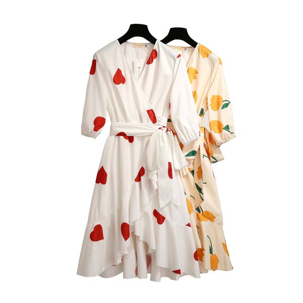 

плюс размер платья xxl-6xl женщины в летнем новый стиль середины рукава тонкие платья мода love heart designer ladies v-образным вырезом шну, Black;gray