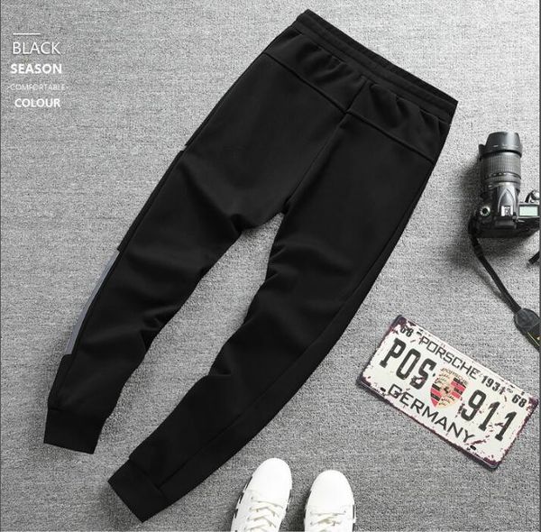 

nike pant новая осень новых людей вскользь руно sweatpants solid high street брюки мужчины зима joggers марка высокого качества теплые штаны, Black