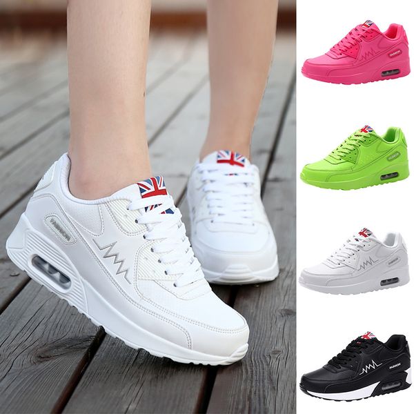 

2019 new women shoe fashion casual lace up breathable sport running platform sneakers shoes mocasines de mujer#xb20, Black