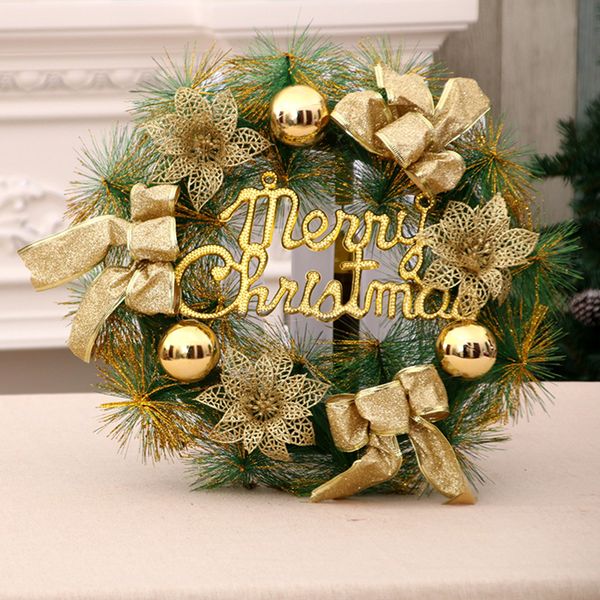

merry christmas christmas decorative wreath garland ball & bowknot ornaments home decorations