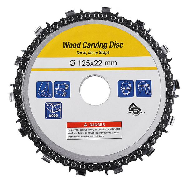 

5 inch grinder chain disc arbor 14 teeth wood carving disc for 125mm angle grinder ali88