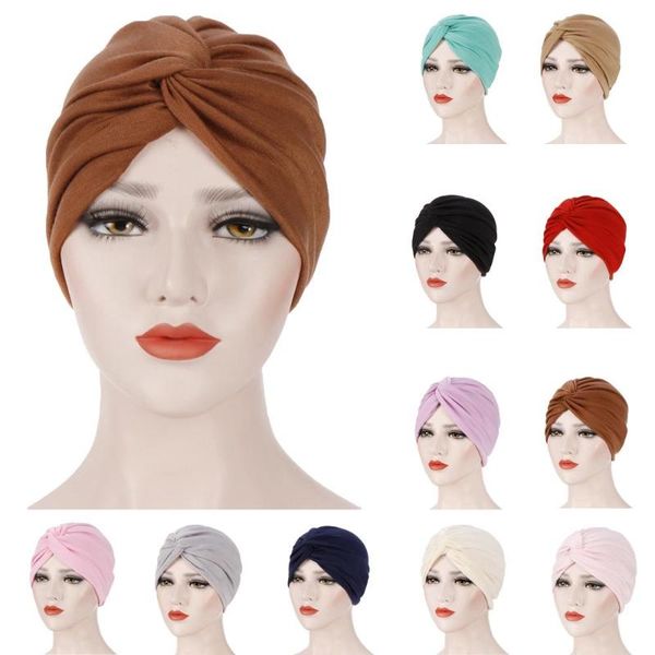 

india hat muslim bonnet women cancer hat chemo beanie skullies strech hair loss headwear wrap cover draped casual fashion, Blue;gray