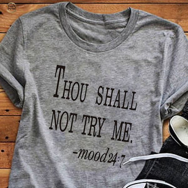 

thou shall not try me shirt cotton graphic tees for women girls cute new women fun drinking tshirt short sleeves slogan, White