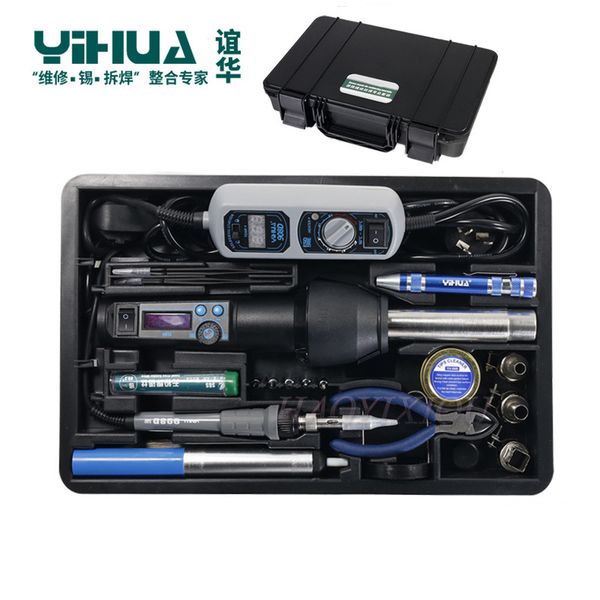 

27 in 1 welding repair tools set 908d 8858i electric soldering iron portable digital bga rework solder station air gun