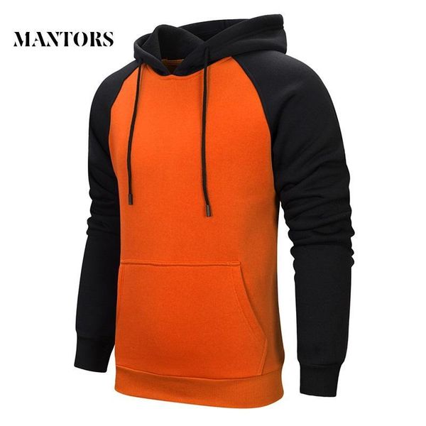 

hoodies men 2018 autumn new solid patchwork hooded sweatshirts mens sportswear long sleeve casual tracksuit male fleece pullover, Black