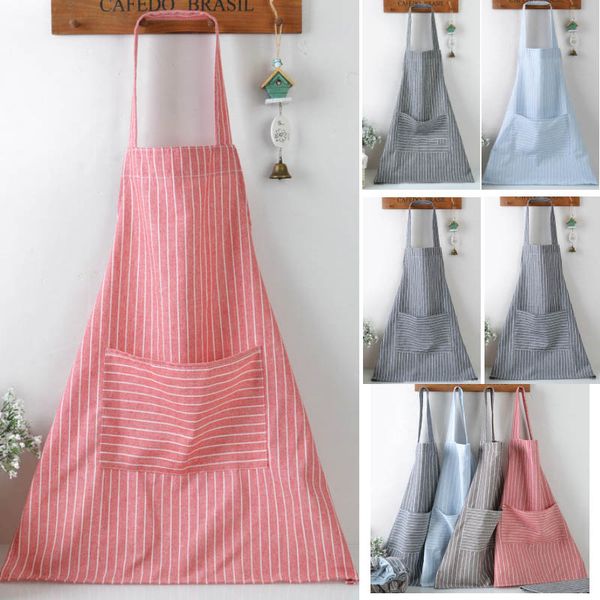

plaid stripe apron adjustable kitchen cooking apron kitchen cook apron with pockets cooking craft baking cleaning tool hh9-2096