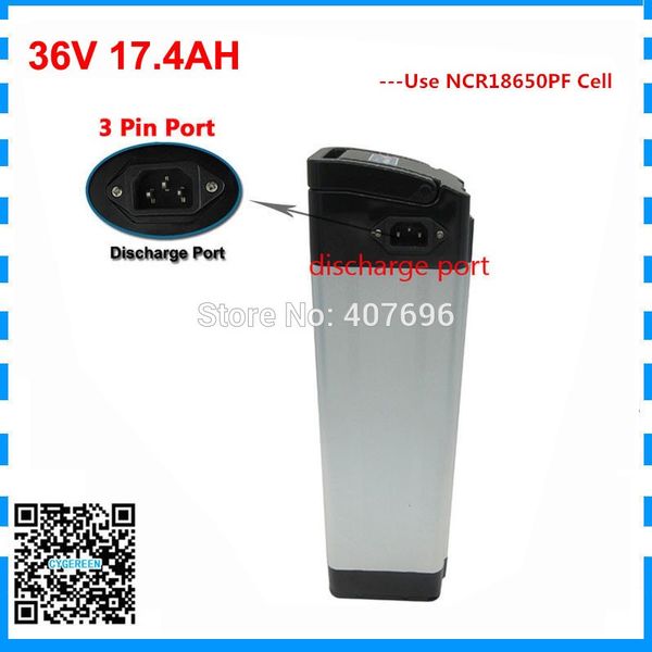 

свободная таможенная пошлина 36 v 17ah литий-ионный аккумулятор 36в 17.4ah е велосипед серебро рыбы используют батареи panasonic кювета с за