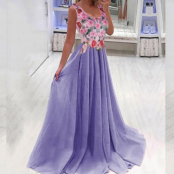 

casual dresses women lace applique elegant coral bridesmaid floral print sleeveless wedding guest dress robe femme vestido, Black;gray