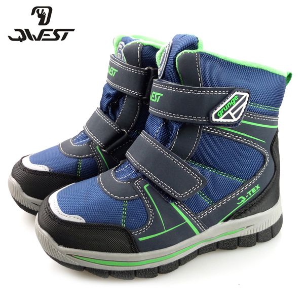 

qwest (by flamingo) fur keep warm anti-slip waterproof kid snow boots for boy size 31-36 82m-yc-1055, Black;grey