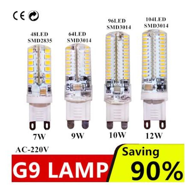 G9 7W 9W 12W AC220V 240V G9 LED lâmpada LED Bulbos SMD 2835 3014 LED G9 Luz Substitua 30 / 40W Luz da lâmpada de halogéneo