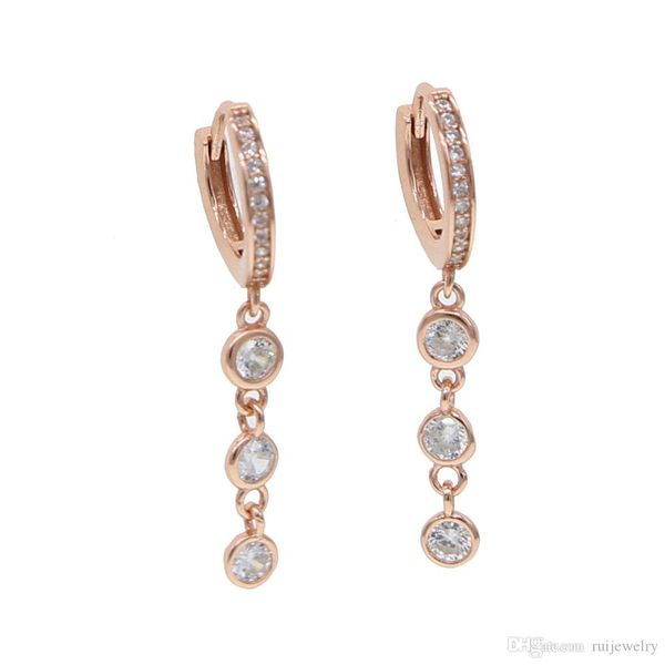 

trendy elegant 925 sterling silver round cz long earrings zircon string statement dangle earrings women party exquisite jewelry