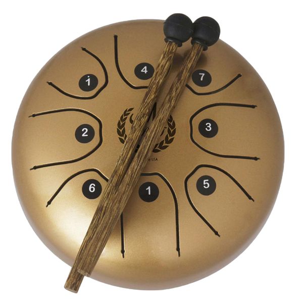 

8 note tongue drum 5.5'' mini steel percussion instrument for yoga meditation gift