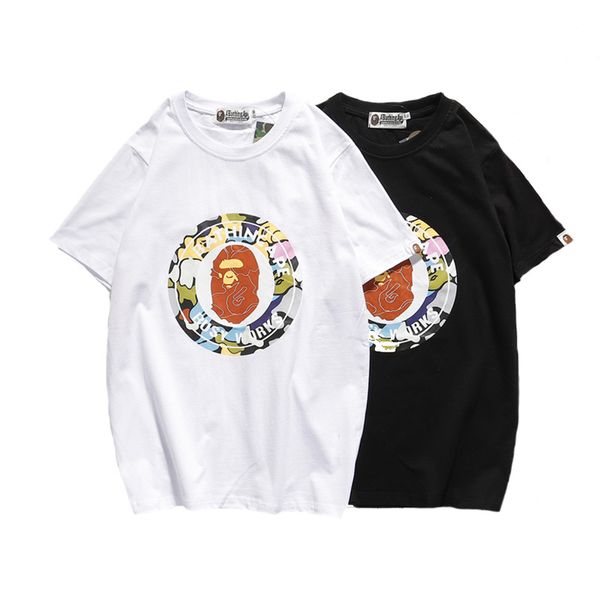 

Bape Дизайнер T Shirt Mens женщин высокого качества Короткие рукава Черный Белый Mens Печа