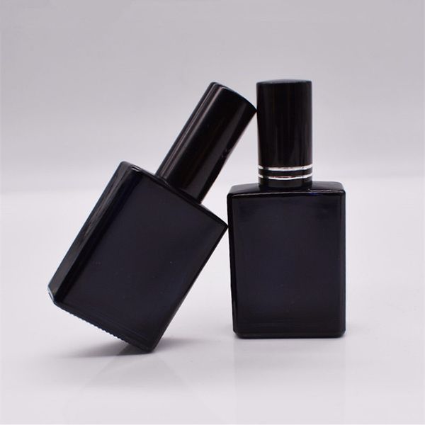 

15ml square glass spray perfume bottle refillable empty bottle thick bottom automizer fast shipping f3320