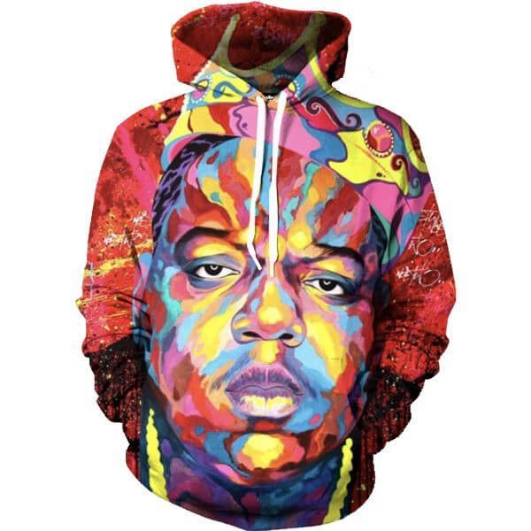 

3d color men's head printed hooded pocket pullover men's tide hooded clothing sweatshirts printing blouse hoodies, Black
