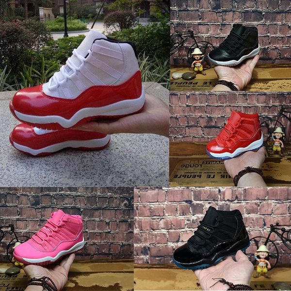 

2018 11 Дети Низкие баскетбольные кроссовки Спортивная обувь на открытом воздухе Детские кеды Gym Red Chicago Midnight Navy Boy Girls 11s Спортивная дизайнерская обувь