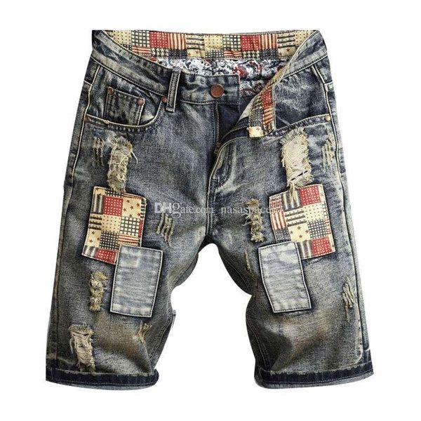 

brand new mens рваные джинсовые шорты мода мужчины денима джинсы тонкий прямой брюки мужские trend дизайнерские брюки, Blue