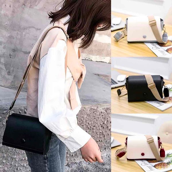 

women wide shoulder strap small bag 2019 new fashion shoulder messenger bag bolsa feminina