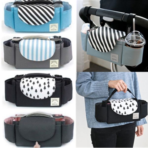 

pram buggy cup holders pushchair hanging baby stroller diaper pocket basket multifunctional accessories storage bag portable