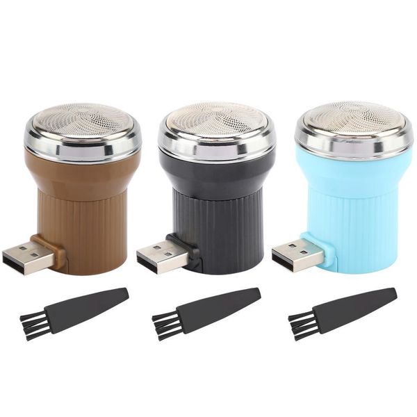 

electric shaver mini portable usb power plug travel beard trimmer new