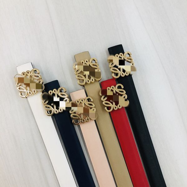 

women's second layer cowhide thin belt all-match smooth buckle dress dress decorative trousers belt, Black;brown