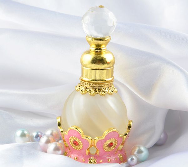 Commercio all'ingrosso elegante elegante vetro smerigliato bottiglia di profumo bottiglia arabo oli essenziali bottiglia da incasso con bottiglia di droper decorazioni regalo diserbante