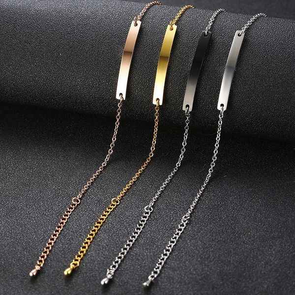 

personalized bar name bracelet stainles steel gold silver black tone inspirational assorted bangle riend gifts, Golden;silver