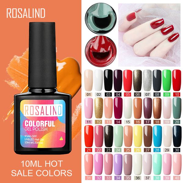 

rosalind 10ml gel nail polish uv colors nail gel for art lacquer vernis semi permanent acryl hybrid varnishes coat