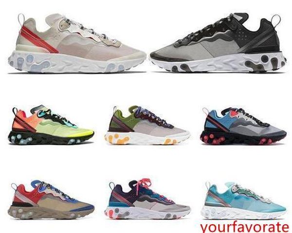 

2019 jade react element 87 55 running shoes for men women moss sail triple black white taped seams blue fashion mens trainers sports sneaker