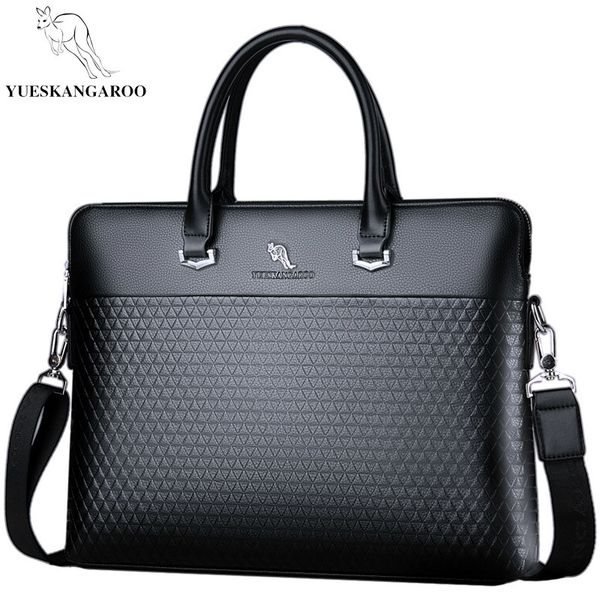 

yueskangaroo famous brand leather men bags business briefcase 2018 new handbag male crossbody shoulder bags cj191201