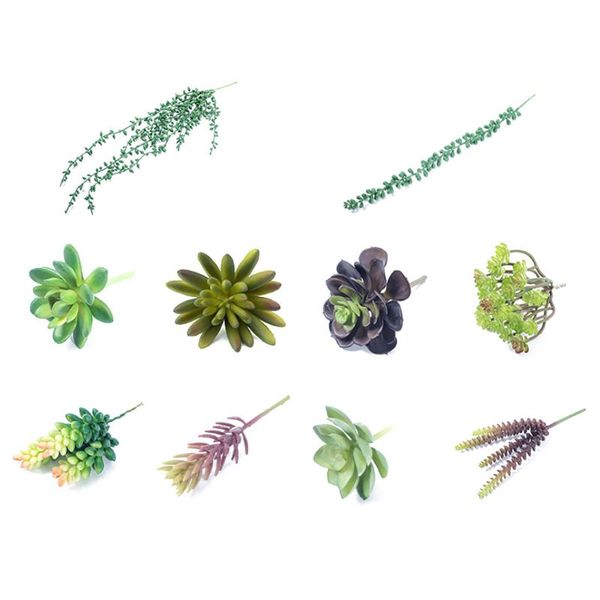 

5pcs simulation grass artificial succulent plant mini fake flower garden decor