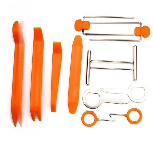

12pcs/set yellow automobile car panel removal tools installer pry repair sets refitting dash audio stereo gps