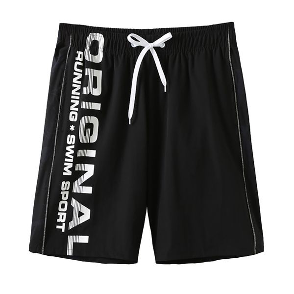 

summer comfy male shorts 2019 new men's printed swimming trousers in spring and summer beach surfing shorts sales w409, White;black