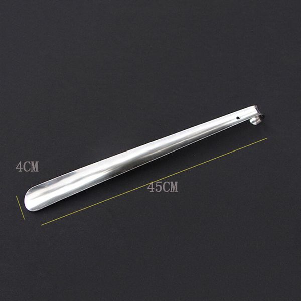 

1pcs 30/45/52cm stainless steel professional durable handle silver shoe horn lifter long shoespooner, White;pink