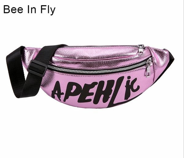 

waist bags for women pu belt bagÂ casual functional fanny pack zipper pouch red silver black purple women belt bum bags