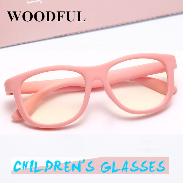 

woodful blue light blocking glasses kids boy girl school computer eyeglasses clear lens optical glasses frame uv400 oculos garfa, White;black