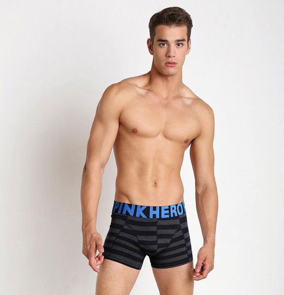 

pink hero мужская марка нижнего белья полосатый боксеры мужской трусы одежда аксессуары, Black;white