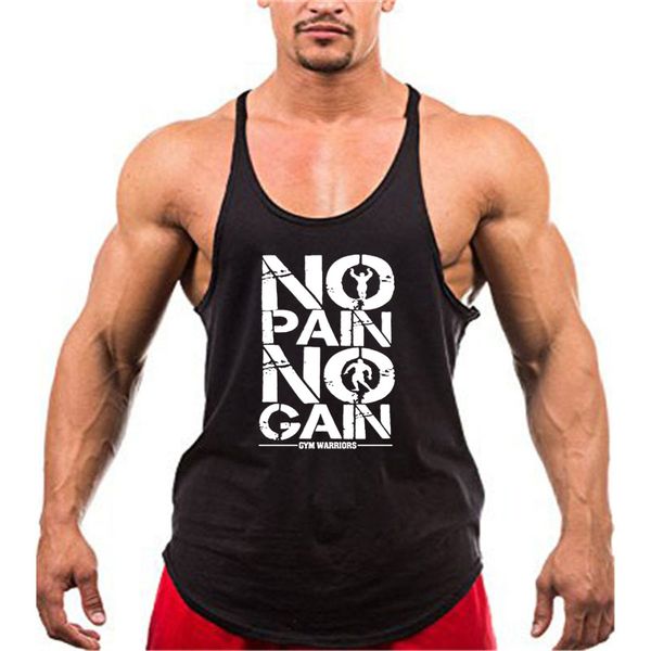 

2019 new bodybuilding stringer tank mens fitness singlets cotton sleeveless shirt workout sportwear undershirt, White;black