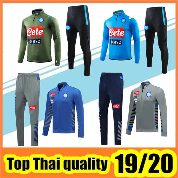 

2019/2020 napoli tracksuit куртки hamsik insigne спортивной 19/20 ssc naples длинной молния куртка набор 2019 napoli футбол спортивного кост, Black