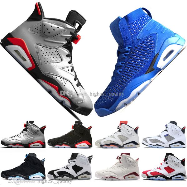 

2019 infrared bred vi 6 6s mens basketball shoes 3m reflective flint sport blue black cat low chrome men sneaker designer trainers