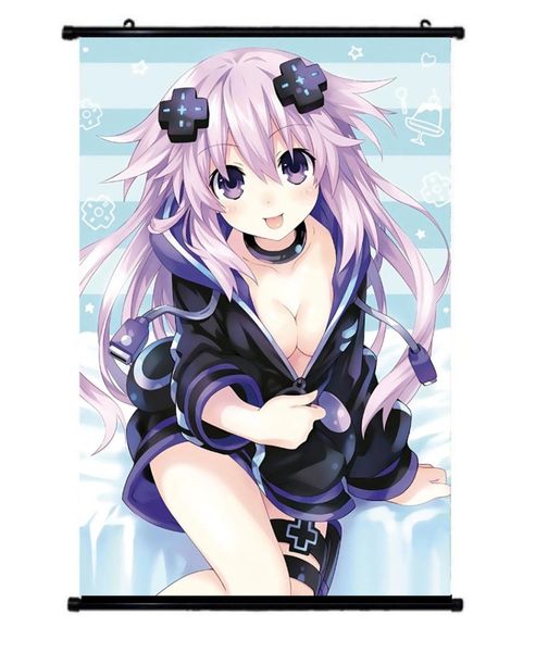 

hyperdimension neptunia purple heart poster wall scroll painting decor. 60x40cm