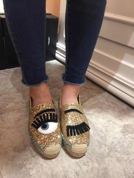 

chiara eyes' shiny sequined canvas fisher-loafers for womens are new fashion trends for 2019, Black